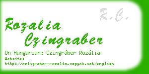 rozalia czingraber business card