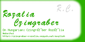 rozalia czingraber business card